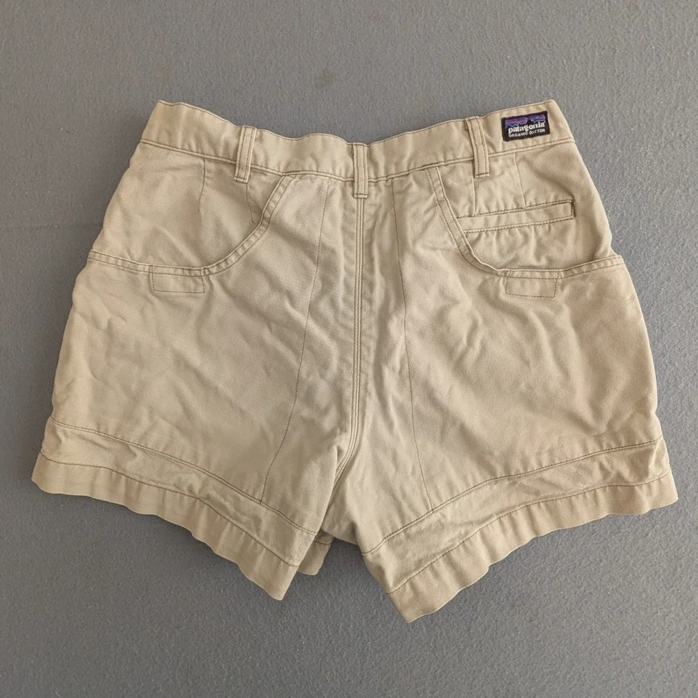 Patagonia Stand Up Shorts Mens 33 Khaki Tan Organic Cotton Canvas